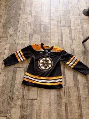 Fanatics Boston Bruins NHL Black Yellow White Jersey Size 50